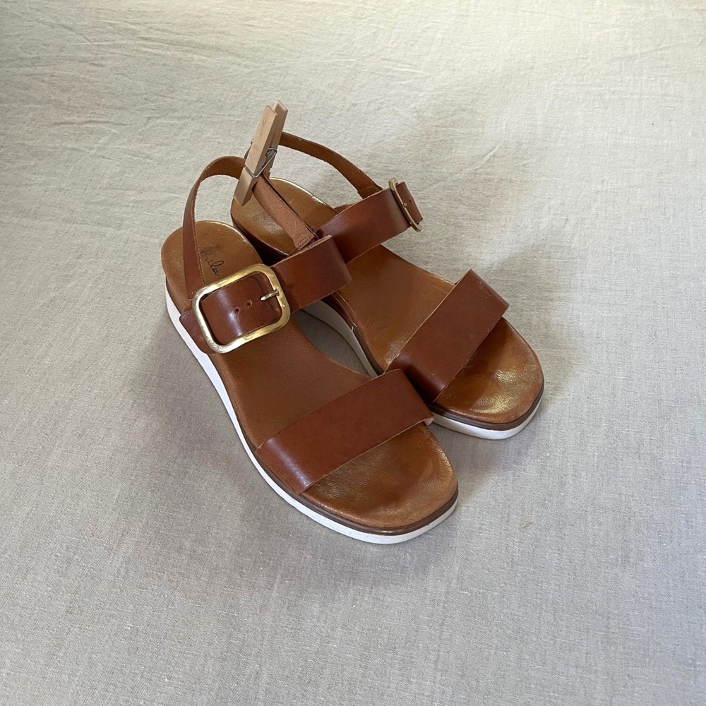 Mila Paoli Wedge Leather Sandals 8